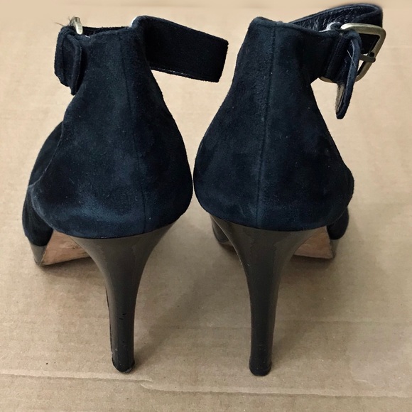 COLE HAAN BLACK ANKLE STRAP HEELS SIZE 10M - Picture 4 of 6